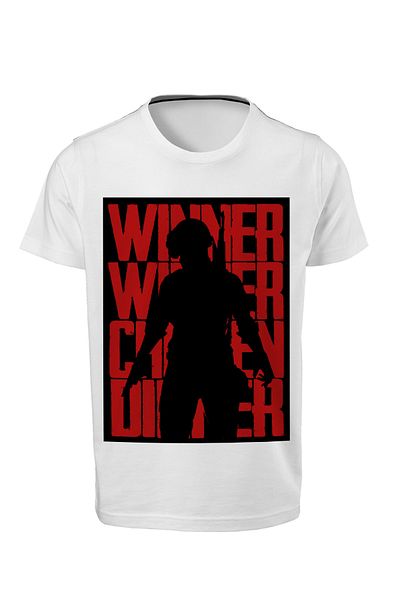 ACR Giyim Tricou alb unisex cu imprimeu digital E-03