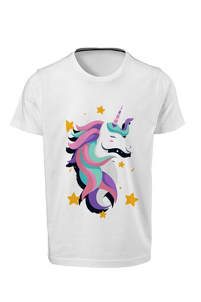 ACR Giyim Unicorns - Tricou alb unisex cu imprimeu digital K-02