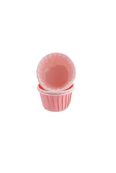 Genel Markalar Cupcake Kalıbı Minik Boy Düz Renk 38*30 Mm - 50 Adet Pembe