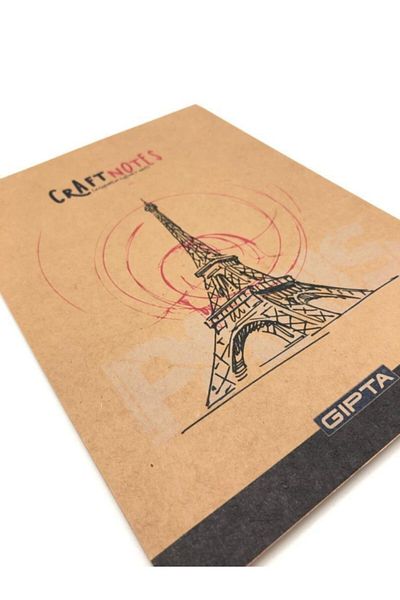 Gıpta دفتر ملاحظات كرافت إيفل 60 ورقة مقاس A5 مخطط 1837