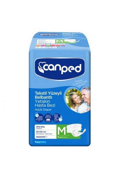 Canped Adult Diapers Medium Pack of 9 - Pack of 6