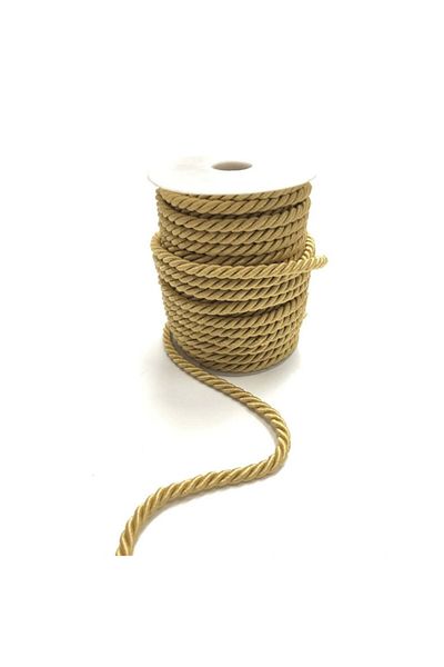 Hobigram Μουσταρδί κίτρινο κορδόνι σχοινί 8 mm 1 Mt-khc-1008 – Διακοσμητική κορδέλα, κομψό σχέδιο, γυναικείο αξεσουάρ – Dekorati