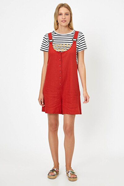 Koton Γυναικεία Καφέ Ολόσωμη φόρμα 9YAL28011OW