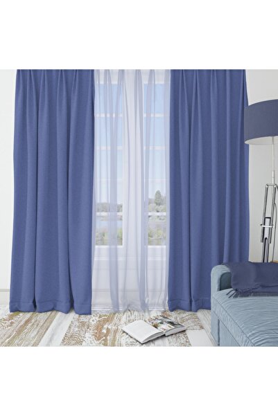 Lucra Concept Mavi Blackout Güneşlik Karartma Pilesiz Perde Pdfpblck_3