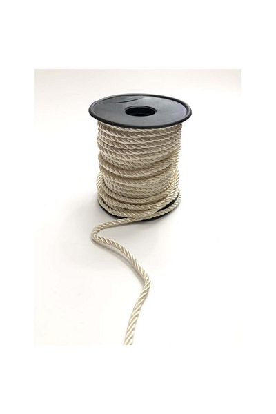 Hobigram Κρεμ Κορδόνι Σχοινί 4 Mm 1 M Khc1052 – Διακοσμητική κορδέλα, Κομψό Σχέδιο, Γυναικείο Αξεσουάρ – Διακοσμητική Κορδέλα
