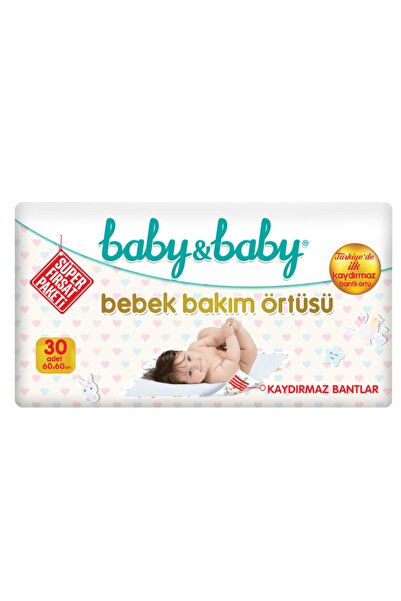 Baby&Baby 30 Kullanım Kaydırmaz Bantlı Bebek Bakım Örtüsü