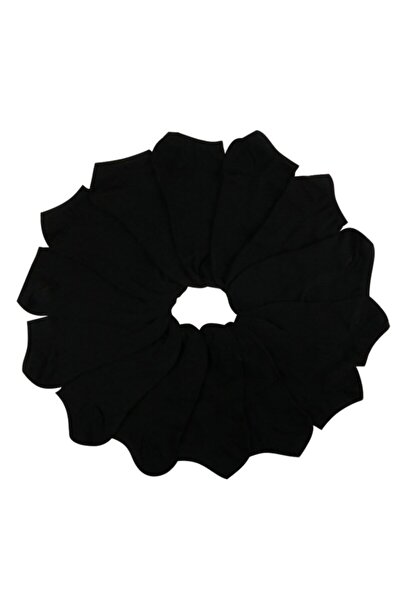 çorapmanya 8 Çift Koton Ekonomik Siyah/beyaz Renk Kadın Patik Çorap