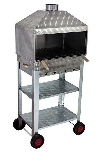 3M Mth-23 Davlumbazlı Kapaklı Bacalı Lama Izgaralı Mangal (4 Tekerlekli)