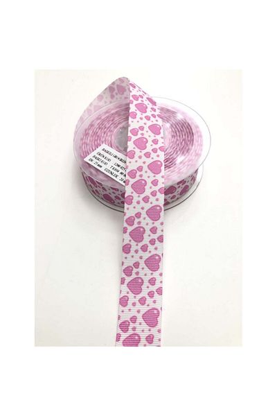 Hobigram Κορδέλα Grosgrain με μοτίβο καρδιάς 2,5 cm – Κορδέλα, Κομψό Σχέδιο, Γυναικείο Αξεσουάρ – Κορδέλα