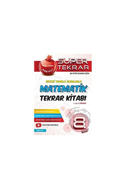 Nartest Yayınları Nartest 8. Sınıf Mavi Matematik Süper Tekrar Kitabı Beceri ...