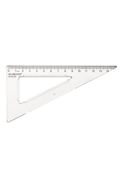 Unisex Şeffaf Gönye 15 cm