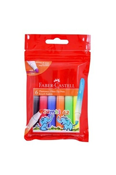 Faber Castell Jumbi 42 6 Lı Jumbo Keçeli Kalem 6 Renk