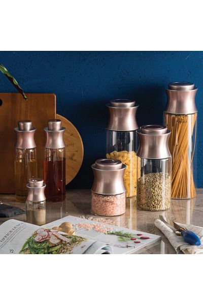 Karaca Rosegold 3 Piece Jar Set L/M/S