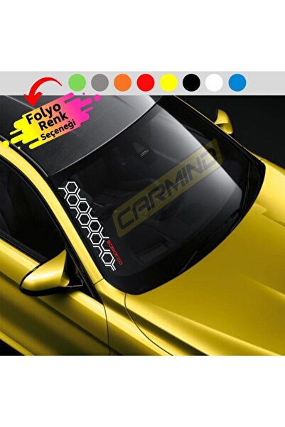 Carmind ملصق الزجاج الأمامي على شكل قرص العسل من فولكس فاجن شيروكو