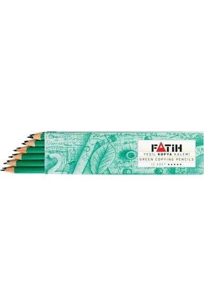 Fatih Pack of 12 Green Lead Copy Pens