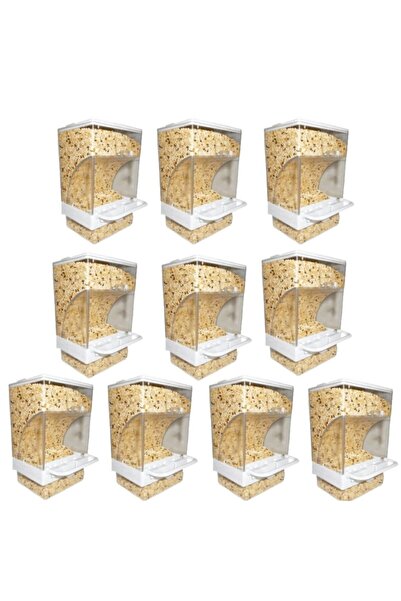 ŞAMPİYON Tünekli Akıllı Yemlik, Kuş Kafesi Yemliği, Mamalık - 10 Adet