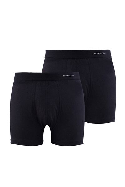 Blackspade Ανδρικό μαύρο βαμβακερό κοντό πόδι Boxer 2 πακέτο