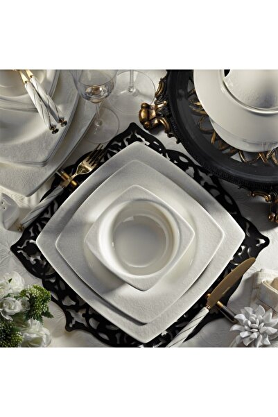 Kütahya Porselen Bone Mare 62 Parça Dekor Altın Yaldız Yemek Takımı 955921