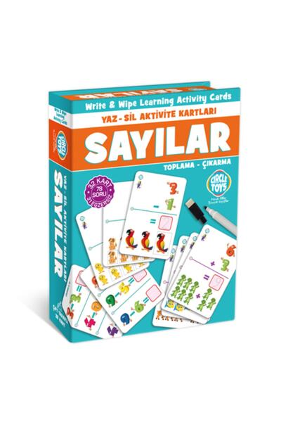 Circle Toys Sayılar Yaz Sil Toplama Çıkarma Eğitici Aktivite Oyun Kartları