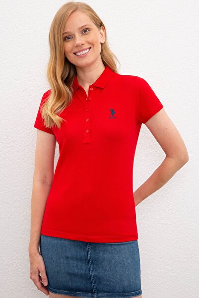 U.S. Polo Assn. Κόκκινο γυναικείο μπλουζάκι