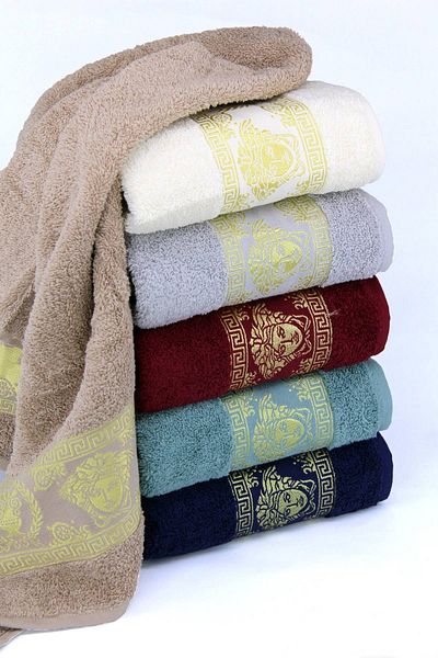 Çeştepe 6-Piece Jacquard Medusa Motif 50x90 Face Towel