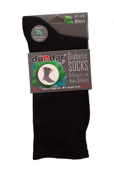 Dündar Κάλτσες Bamboo Black Diabetes 6 τεμαχίων