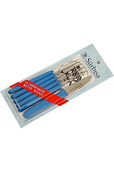 Sürbisa Blue Fruit Knife Set 6 Pieces 61007