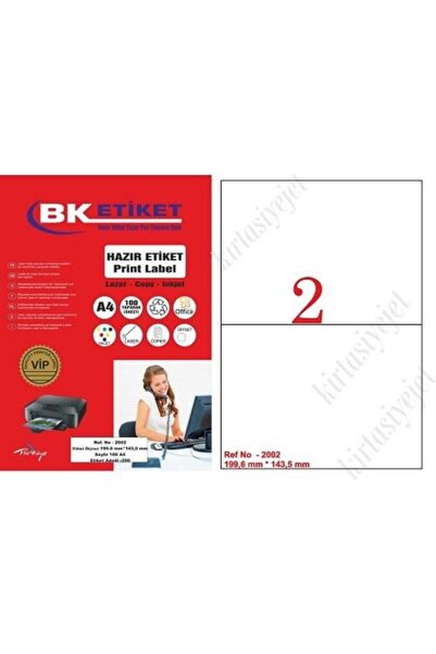 BK A1 etiketa TW-2002, veličina 199,6 x 143,5 mm, laserska etiketa A4, 2 etik...