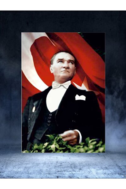 300x450cm Atatürk Posteri Saten Kumaş