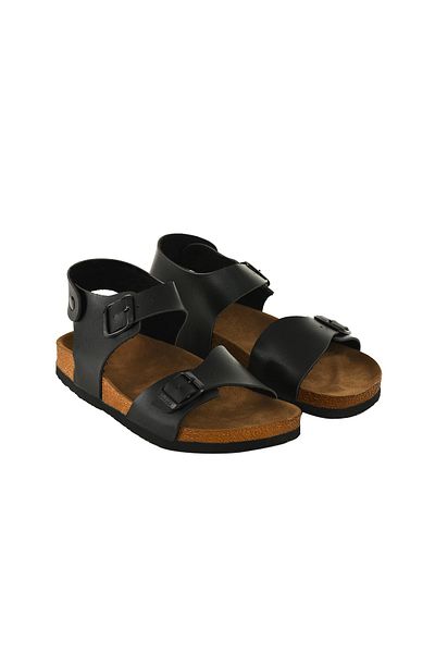 JustBow Unisex μαύρα σανδάλια