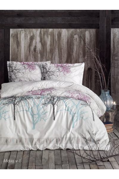 Aran Clasy Çift Kişilik Nevresim Takımı Ranforce Pamuk - Midas V1