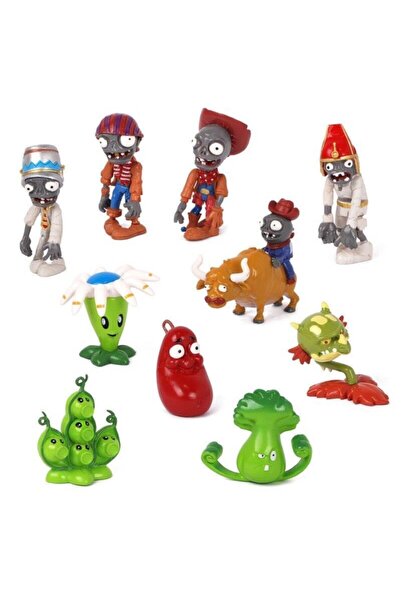 Schulzz Plants And Zombies Figür Seti 10 Adet 3-7 cm