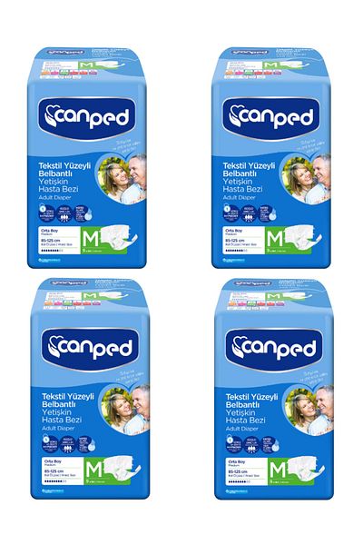 Canped Adult Medium 4X9 36Pcs Patient Diapers with Waistband