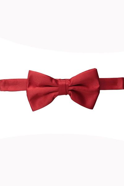 Gutiero Red Satin Bow Tie