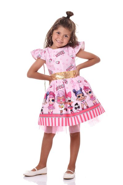EYLÜL ELİF BUTİK Παιδικό φόρεμα Lol Doll Girl