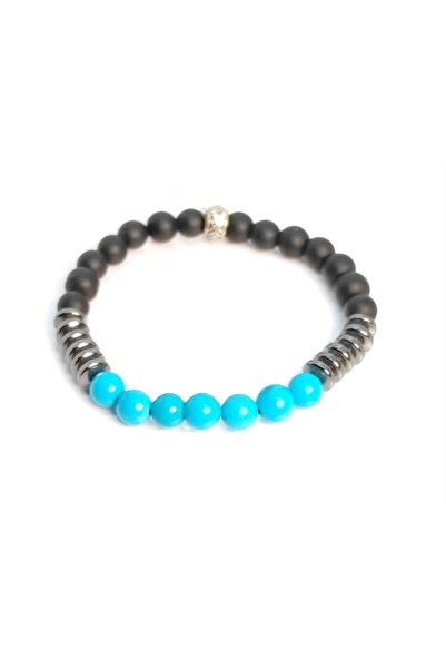 TAŞ RÜYASI Turquoise Hematite Obsidian Bracelet