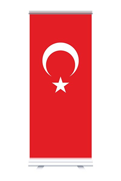 ibsALPİN BAYRAK Türk Bayraklı 85x200 Cm Roll-up Banner