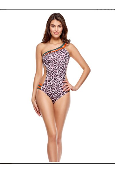 Louren Kadın Leopar Desenli Mayokini K3009