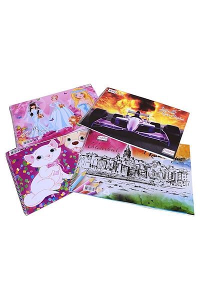 Pastel 15 Sheets Spiral Picture Notebook 35x50 Cm