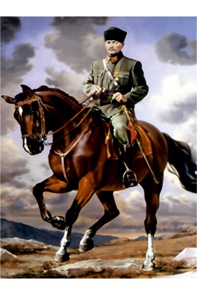 ibsALPİN BAYRAK Saten Kumaş Atatürk Posteri 100x150 cm
