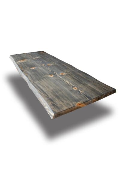 SZN Wood Kütük Masa Ladin Geniş Ekli 2 Kenar Sulama -- W06-black -- -- 200 X ...