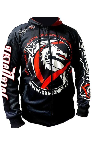 Dragondo Kick Boks Süblime Baskı Kapüşonlu Sweatshirt