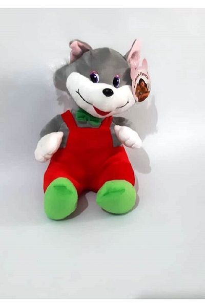 KIZILKAYA Red Bow Tie Fox Plush 25 cm