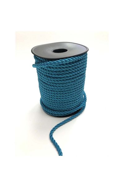 Hobigram 6 Mm 1 Mt - Snur Turcoaz închis Khc-1031 – Panglică decorativă, Design elegant, Accesoriu pentru femei – Decorat