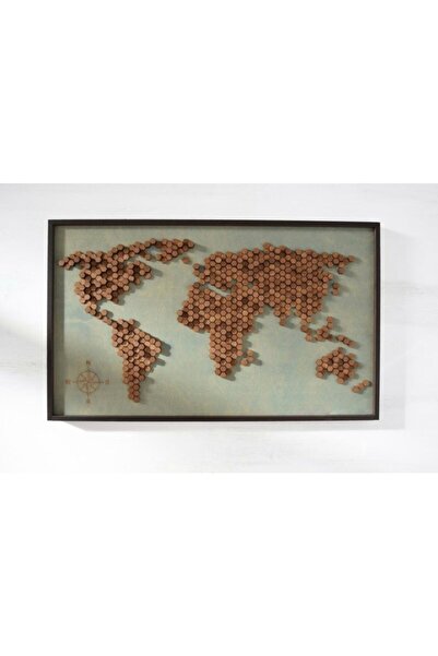 hdrlazerdizayn Ahşap 3 Boyutlu Özel Tasarım Dünya Haritası