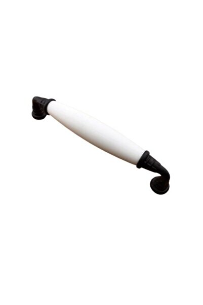 DKS Porselen Görünümlü Kulp Siyah Düz 128 mm 5 Adet