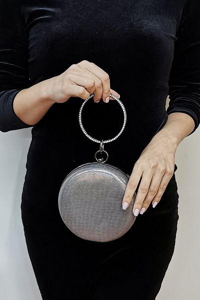 NAZART Geantă rotundă pentru femei pentru rochie de seară Platinum 259