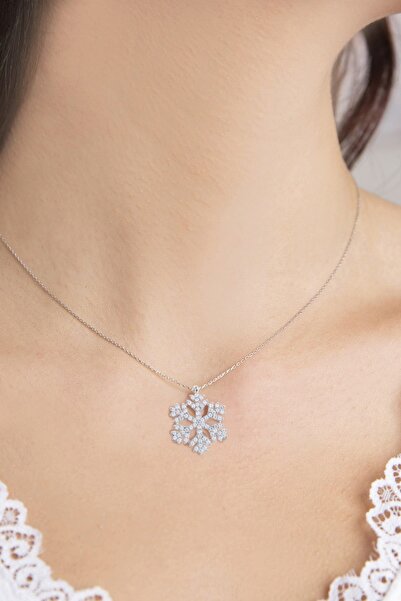 Elika Silver Kar Tanesi Model 925 Ayar Gümüş Kolye