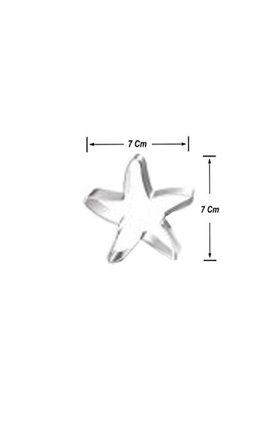 Eminonutoptanci Star Model Metal Shaped Cake Cookie and Pastry Mold - 7 cm