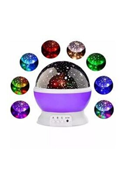 Genel Markalar Çok Renkli Ve Dönen Star Master Gece Lambası-mor